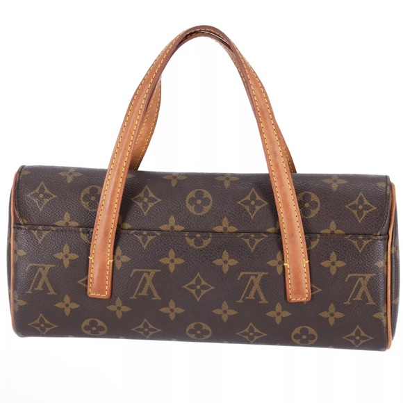 Louis Vuitton Sonatine M51902 Monogram Canvas Handbag Flap Satchel Brown - Picture 7 of 11